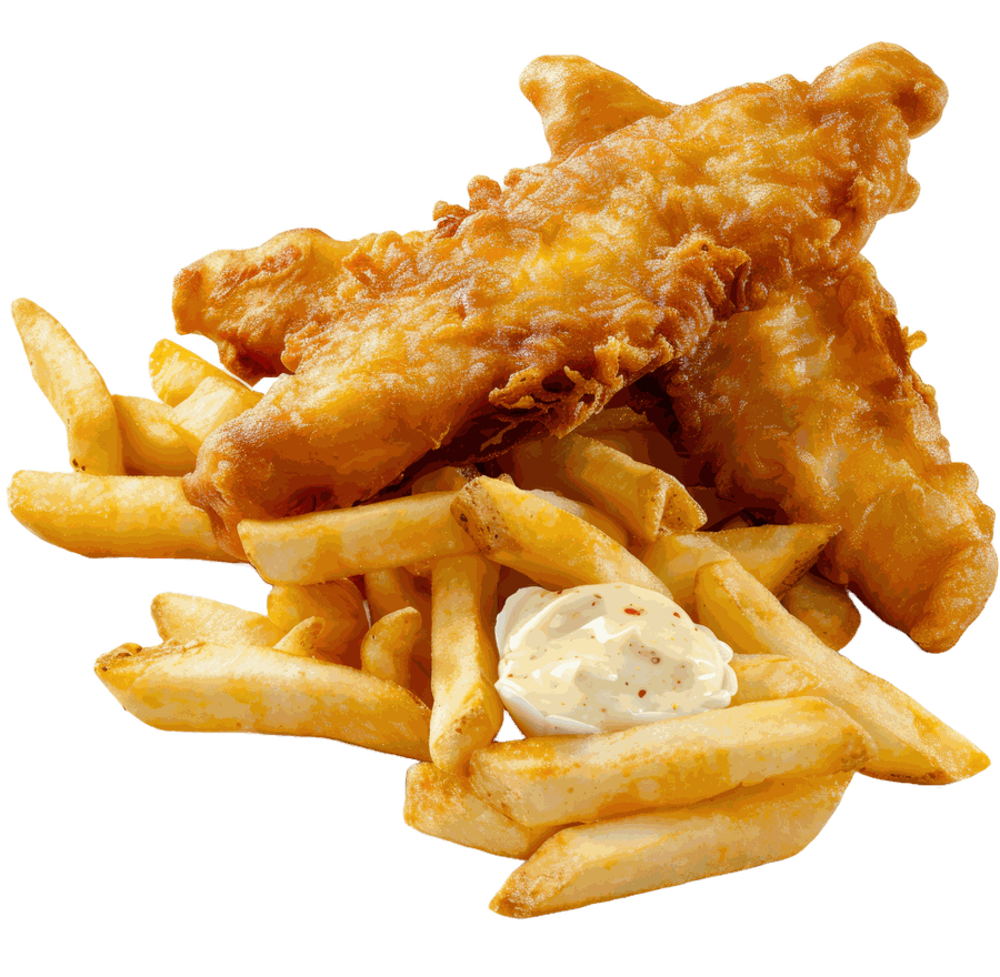 Fish and chips dinner
